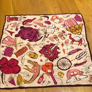 Silk Travel Themed Scarf